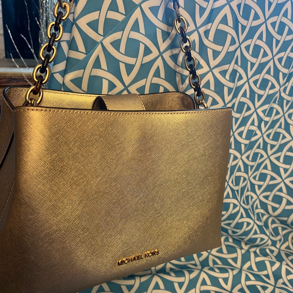 New with tags Michael Kors gold purse